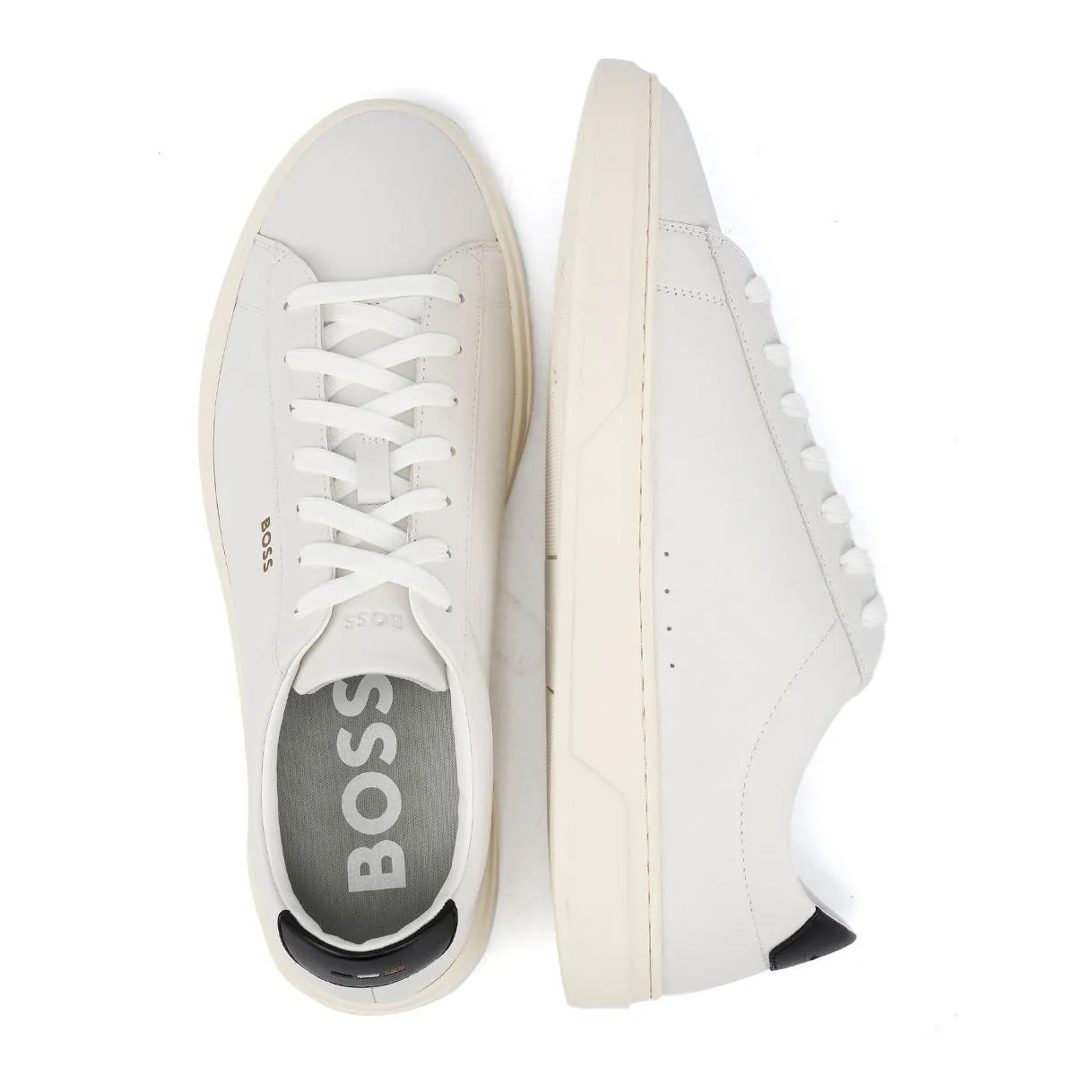 Boss Kieran Tennis Leather Men's White Trainers