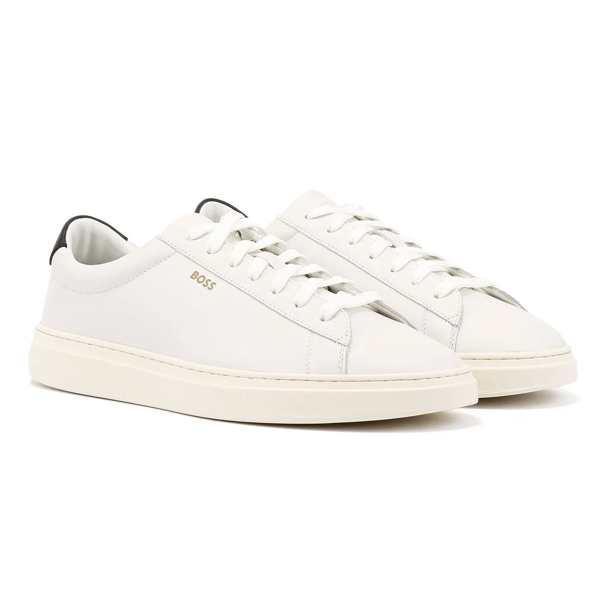 Boss Kieran Tennis Leather Men's White Trainers