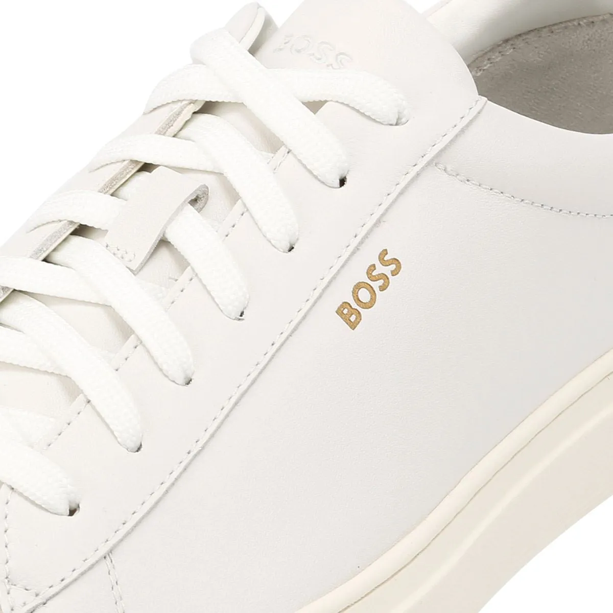 Boss Kieran Tennis Leather Men's White Trainers