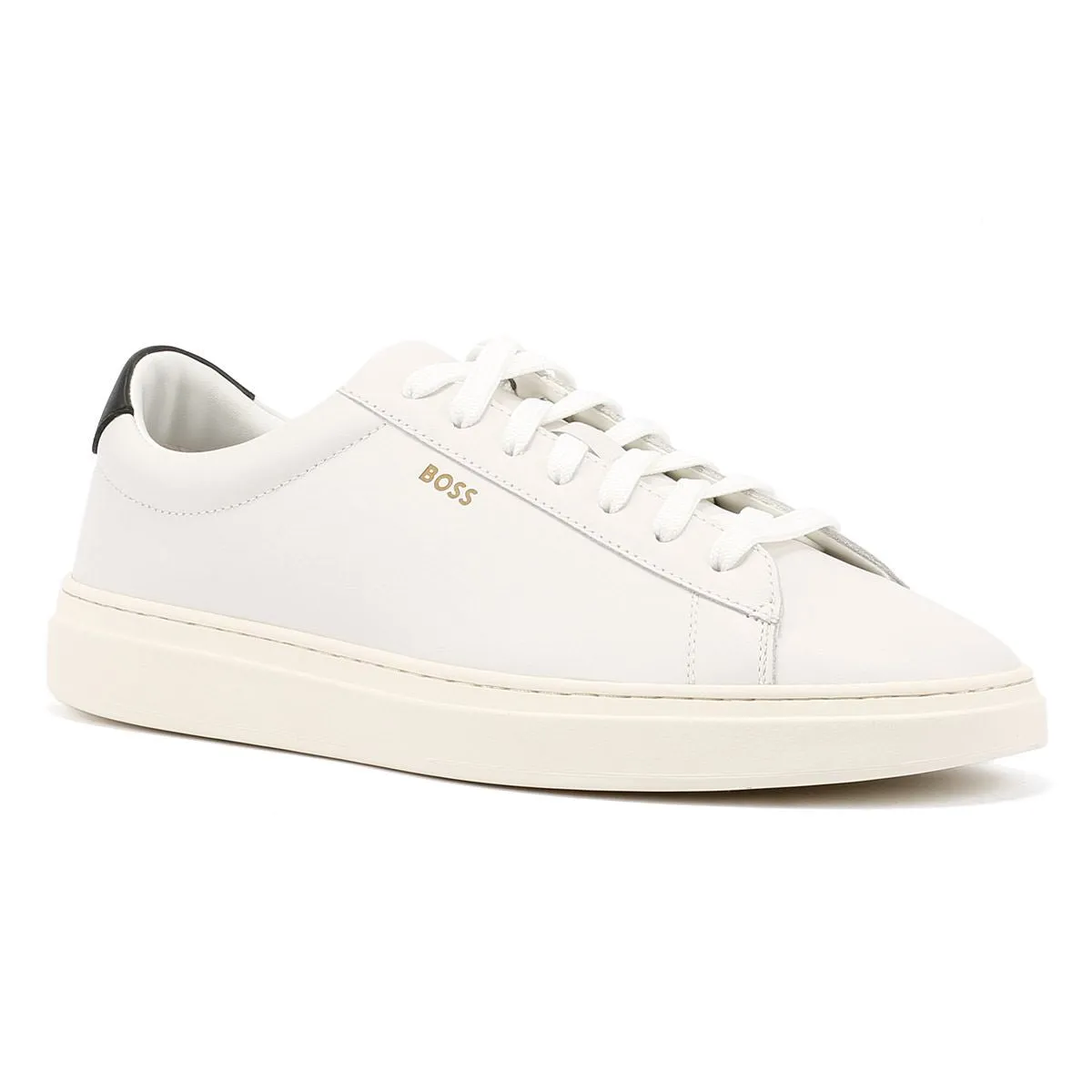 Boss Kieran Tennis Leather Men's White Trainers