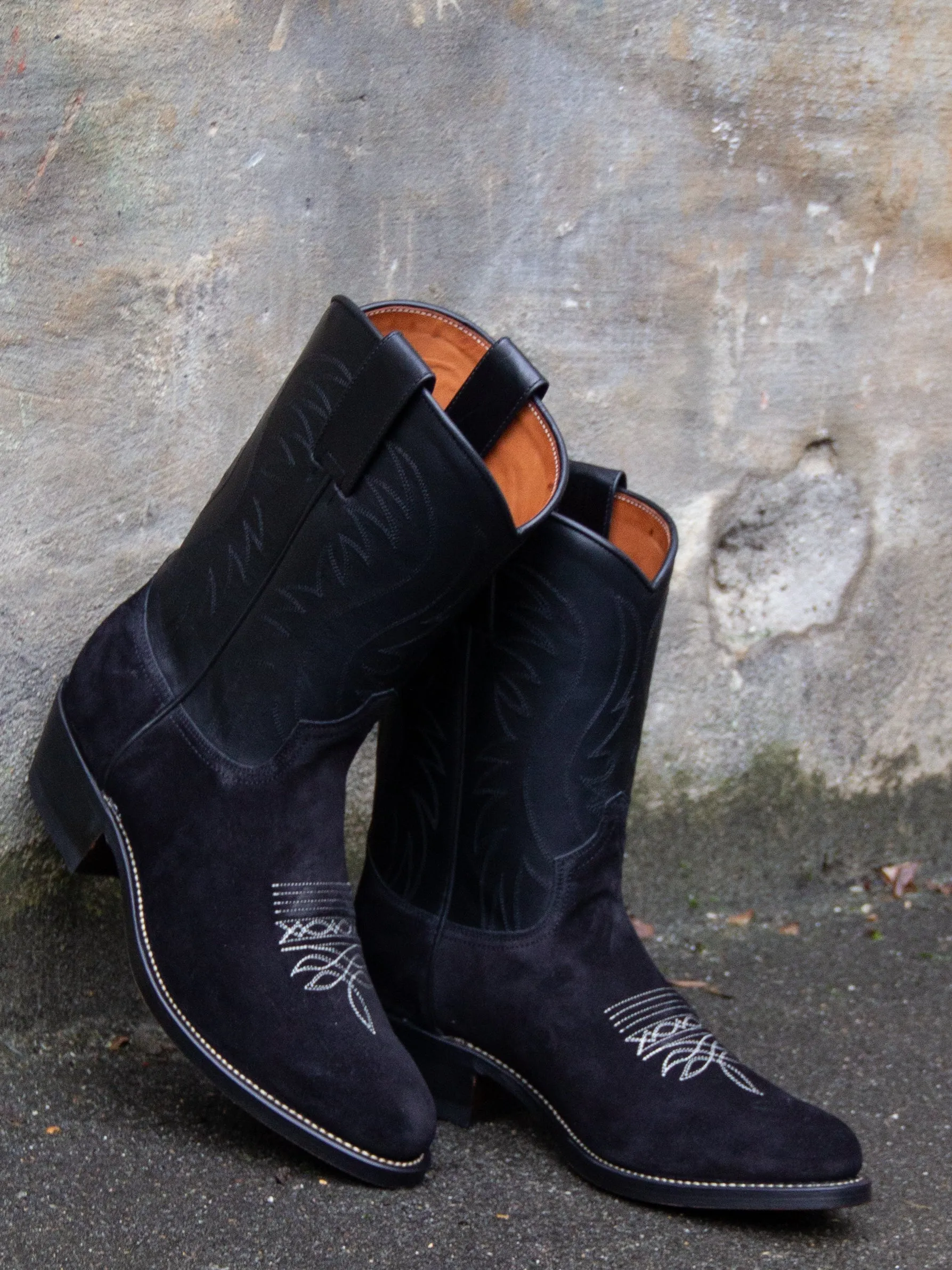 Bright Shoemakers, Cowman, Black Leather/ Black Suede