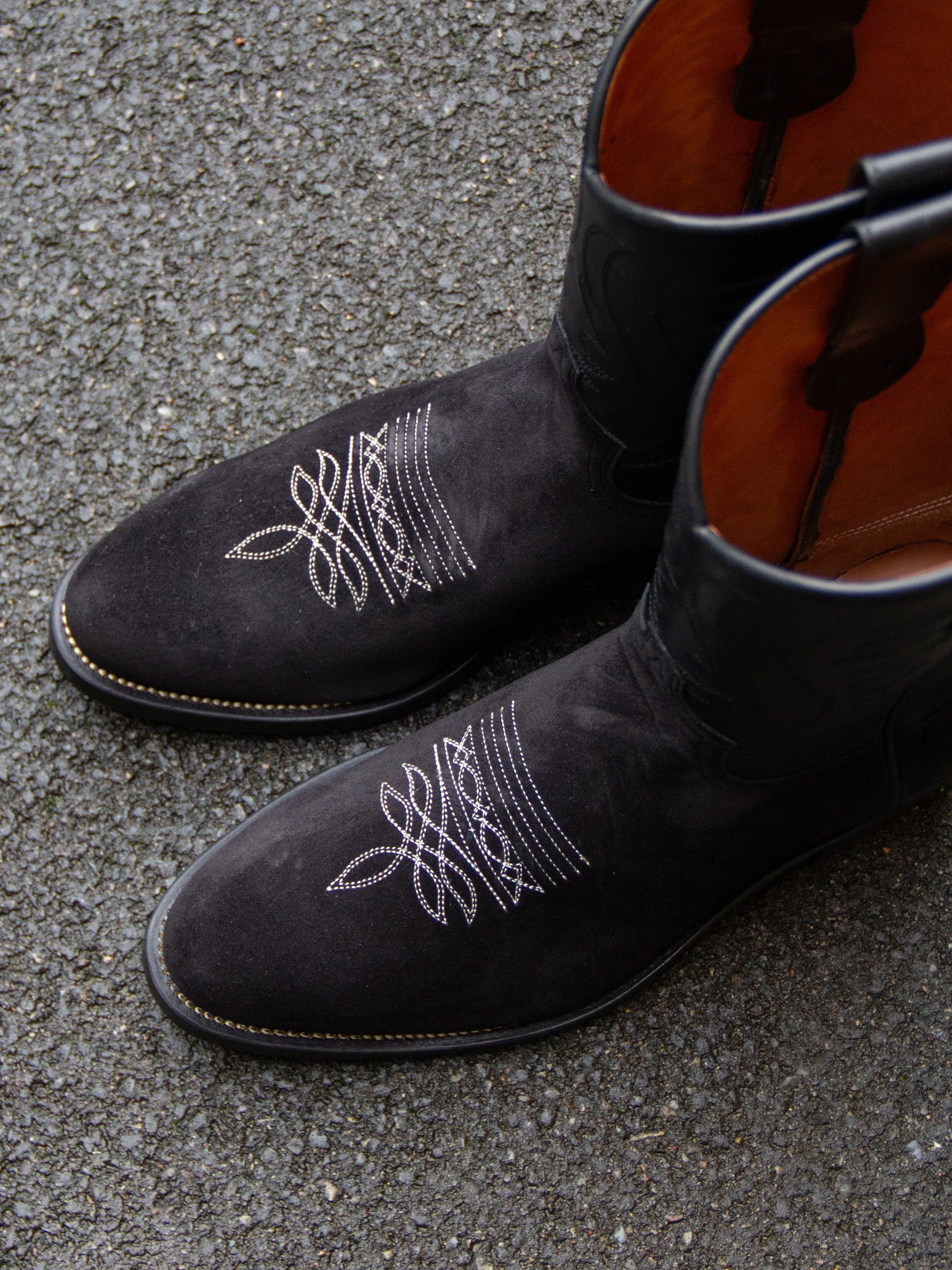 Bright Shoemakers, Cowman, Black Leather/ Black Suede