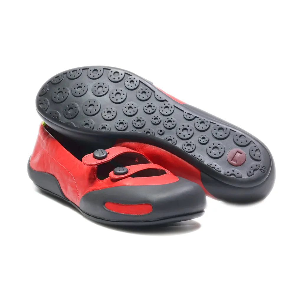 Camper Ballerinas Leather Red Colour For Women