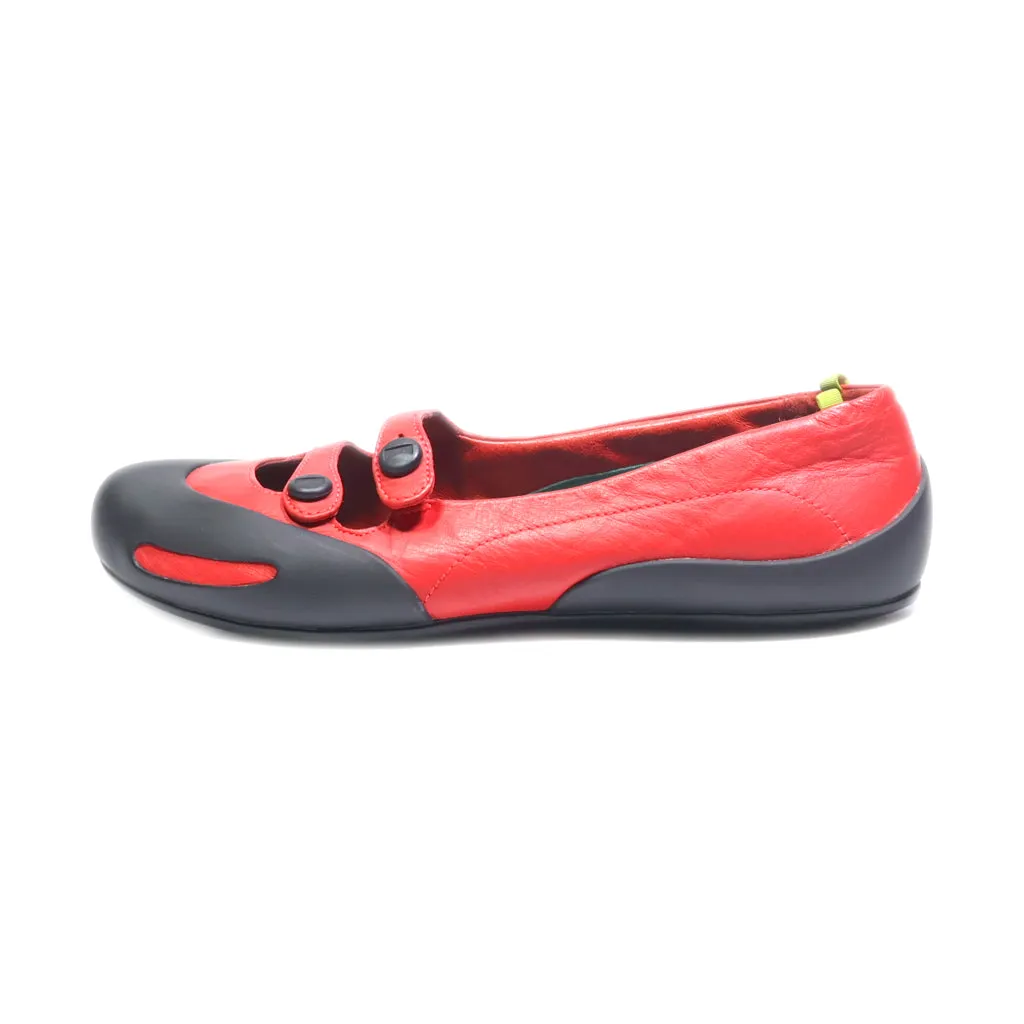 Camper Ballerinas Leather Red Colour For Women