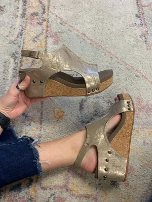 Carley Sandals - Taupe Metallic