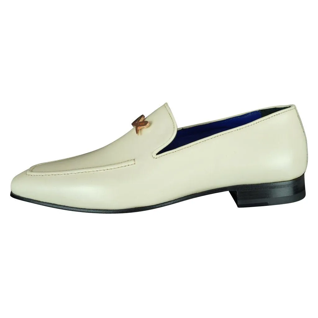 Classica Mascarpone With Rose Gold Hardware Leather Loafers