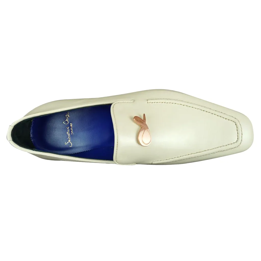 Classica Mascarpone With Rose Gold Hardware Leather Loafers