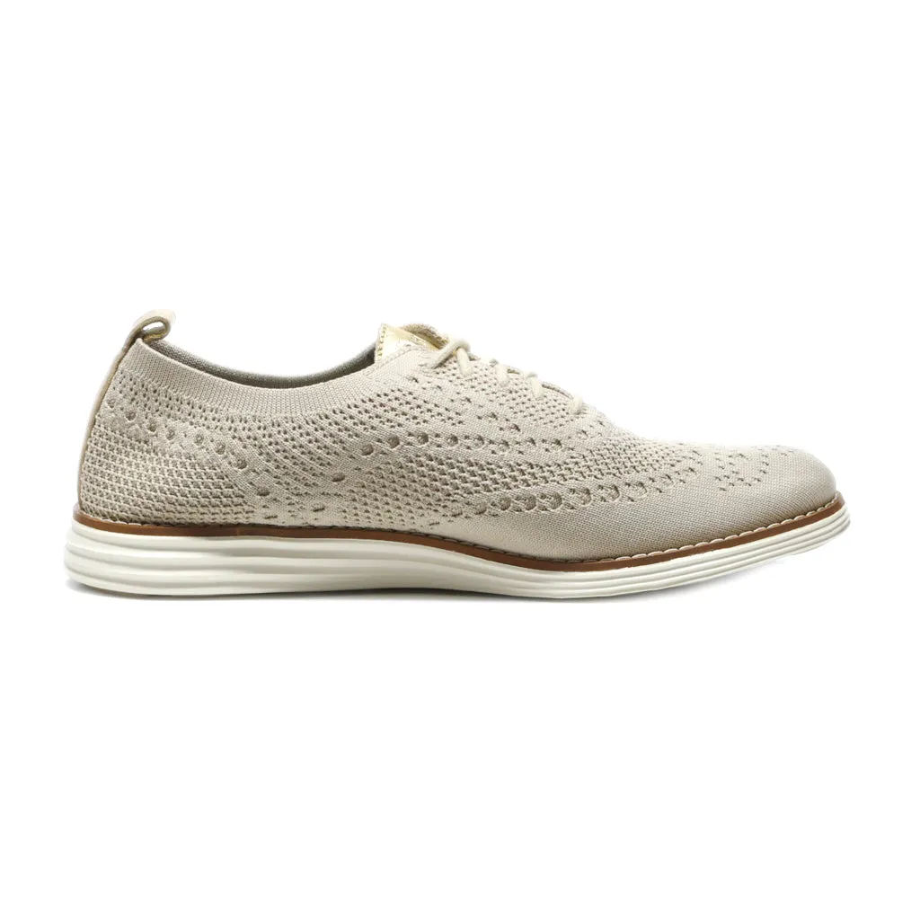 Cole Haan Lace Ups Fabric Beige Colour For Women