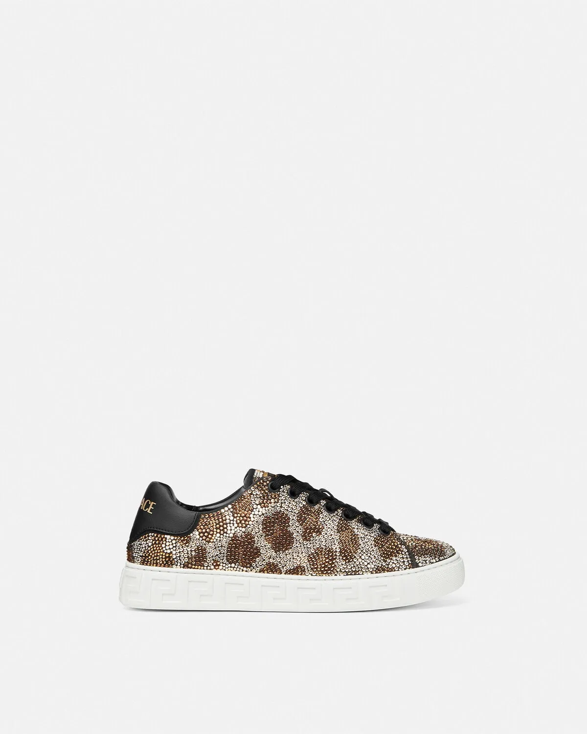 Crystal Leopard Greca Trainers