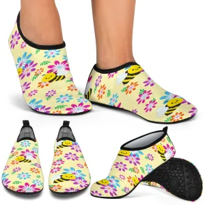 Cute Bumble Bees Aqua Shoes