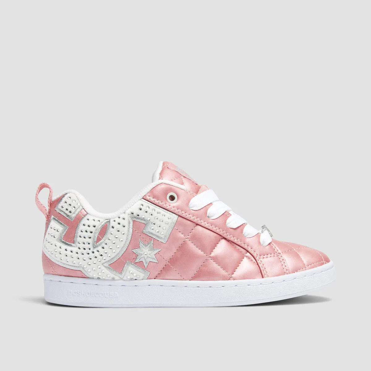 DC Court Graffik SE Shoes - Pink With Silver - Womens