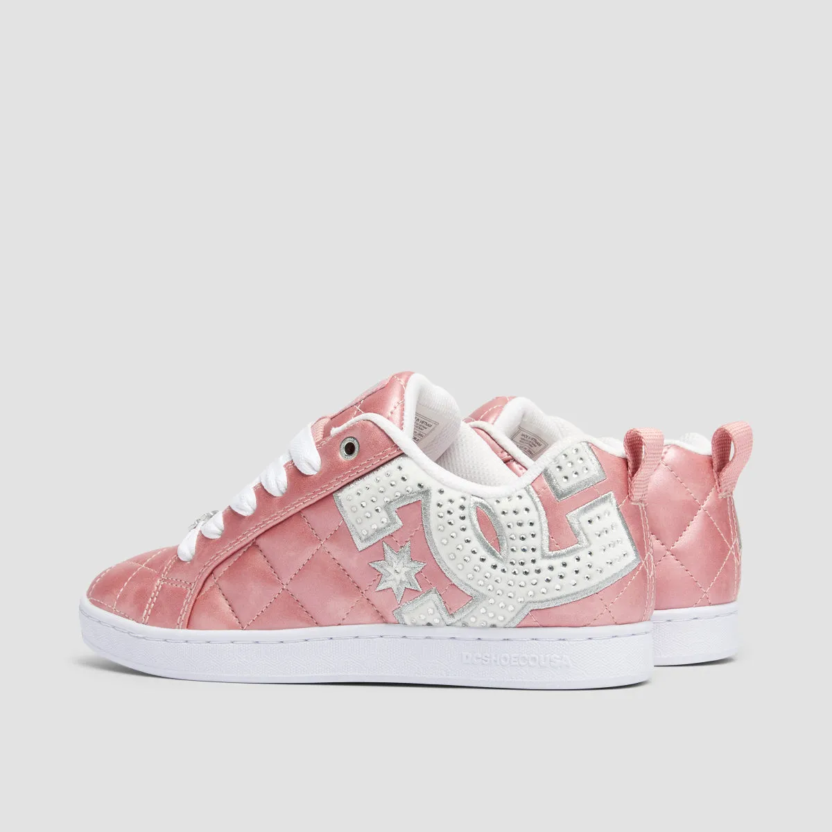 DC Court Graffik SE Shoes - Pink With Silver - Womens