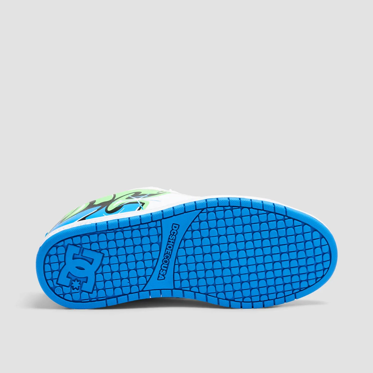 DC Court Graffik Shoes - White/Lime/Turquoise