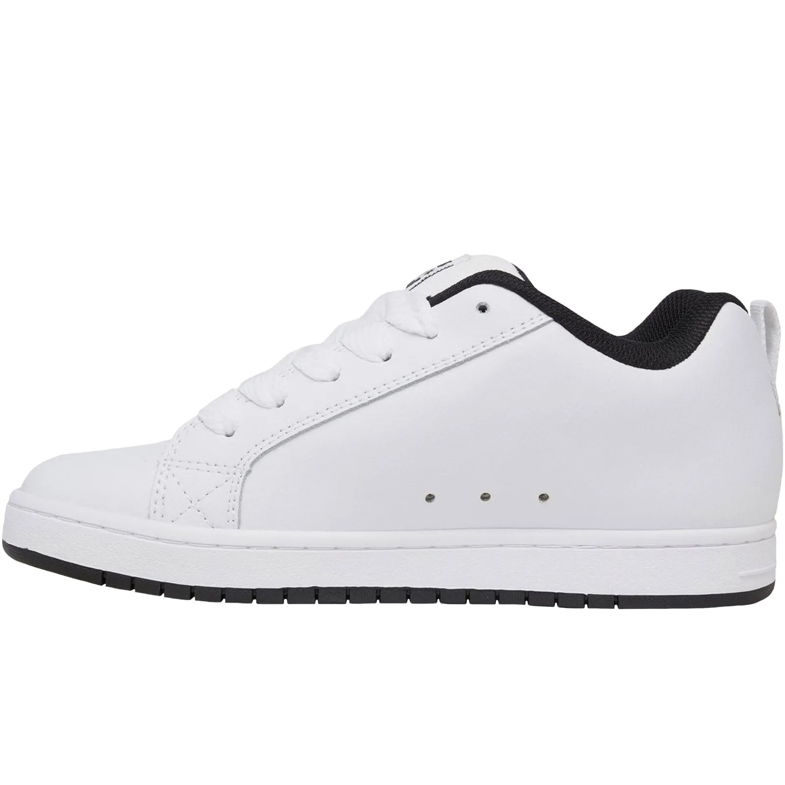 DC Shoes Mens Court Graffik Leather Trainers - White/Black