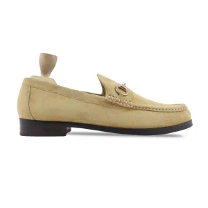 Delbert - Men's Tan Kid Suede Loafer