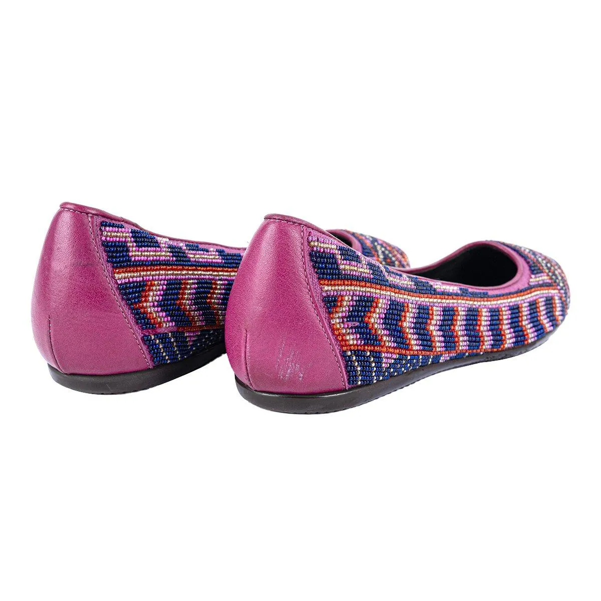 Donald J Pliner Donald J. Pliner Hasin Aztec Ballerinas Fabric Multicolour Colour For Women