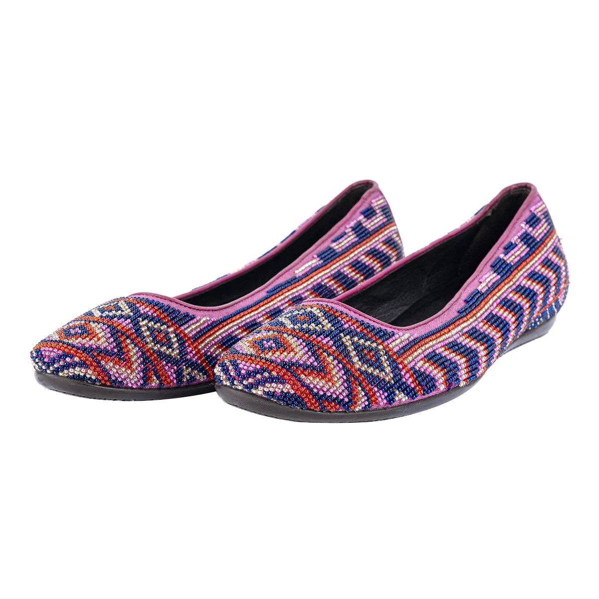 Donald J Pliner Donald J. Pliner Hasin Aztec Ballerinas Fabric Multicolour Colour For Women