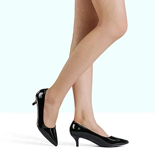 DREAM PAIRS Women's Kitten Heels Pointed Toe Dress Court Shoes