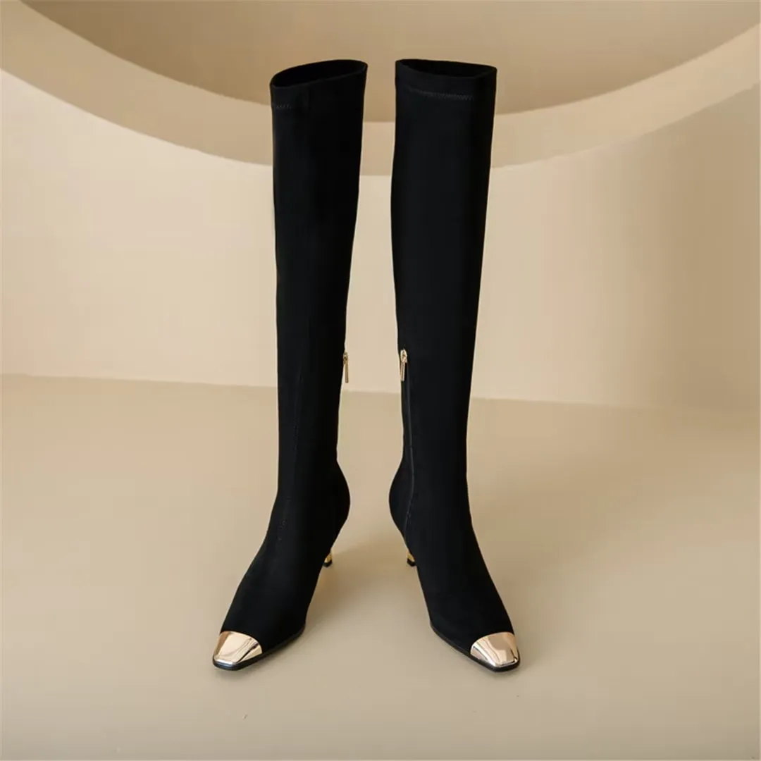 DuoFlock Glam Pointed Convertible Boots