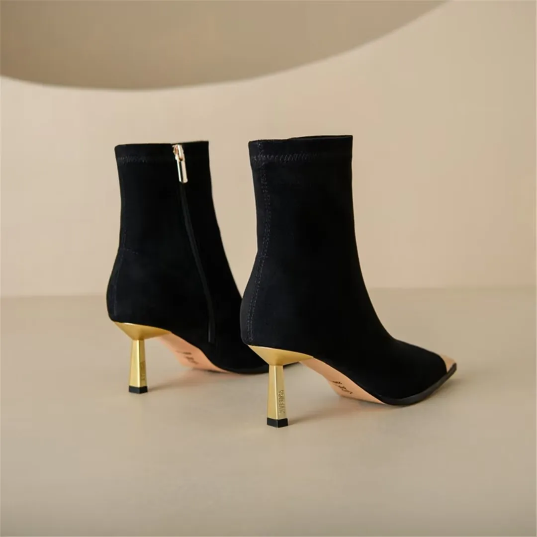 DuoFlock Glam Pointed Convertible Boots