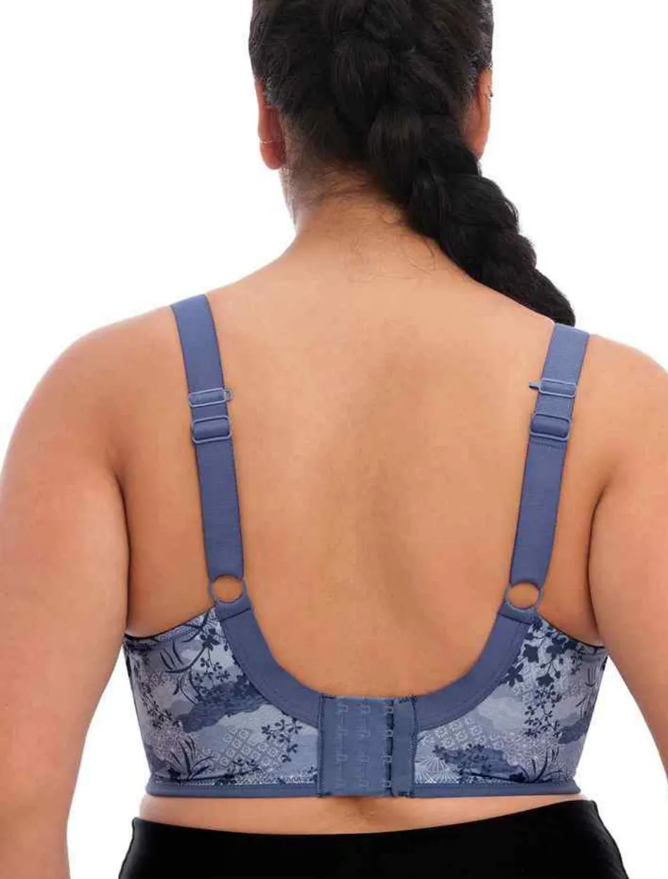 Elomi Energise Underwire Sports Bra With J Hook, Vintage Denim