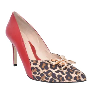 Emis Womens Shoe 8335 Red/Leopard