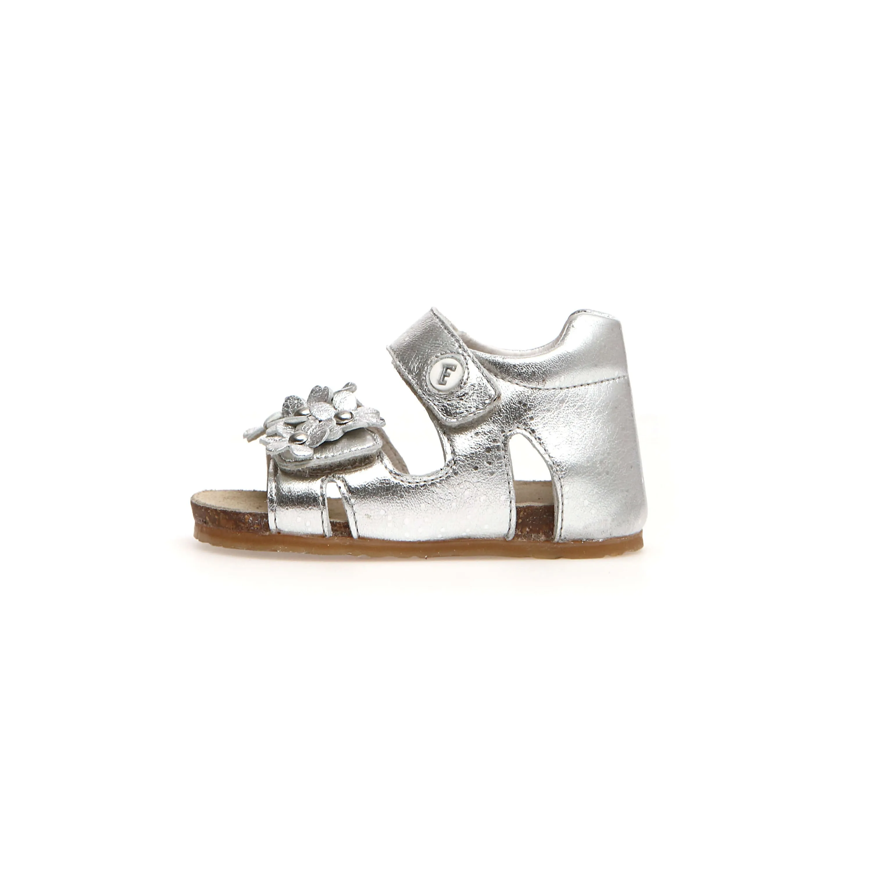 FALCOTTO - Sabisa Girls Silver Leather Sandals