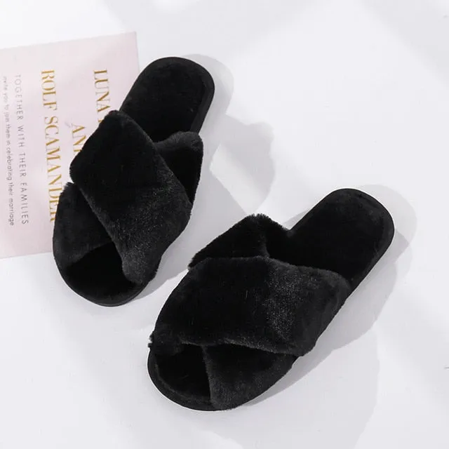 Faux Fur Slippers