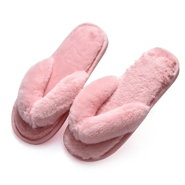 Faux Fur Slippers