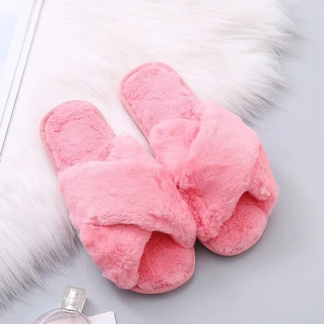 Faux Fur Slippers