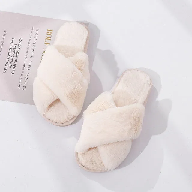 Faux Fur Slippers