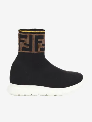 Fendi Kids FF Logo Sock Trainers