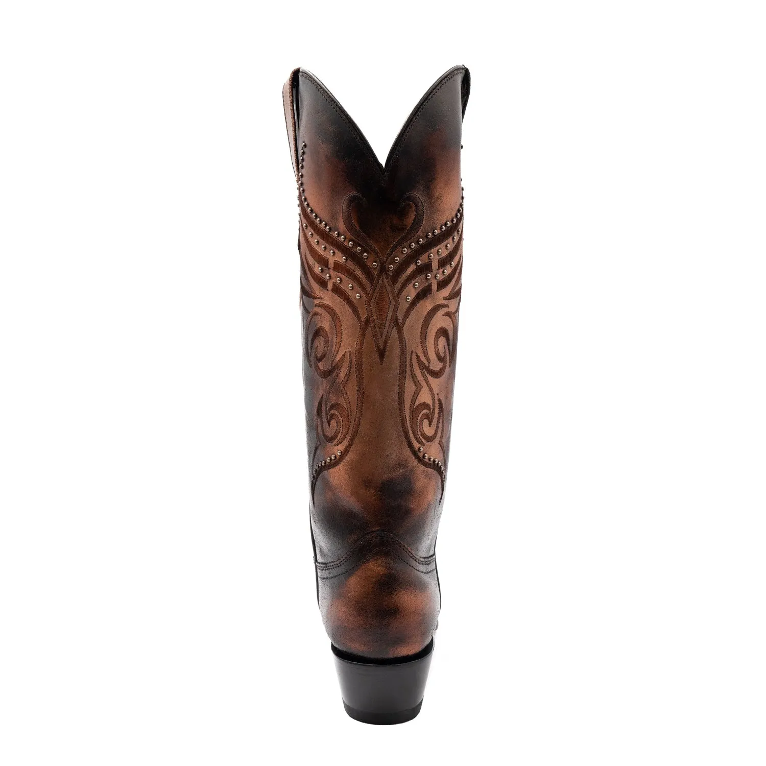 Ferrini Womens Masquerade V-Toe Copper Leather Cowboy Boots