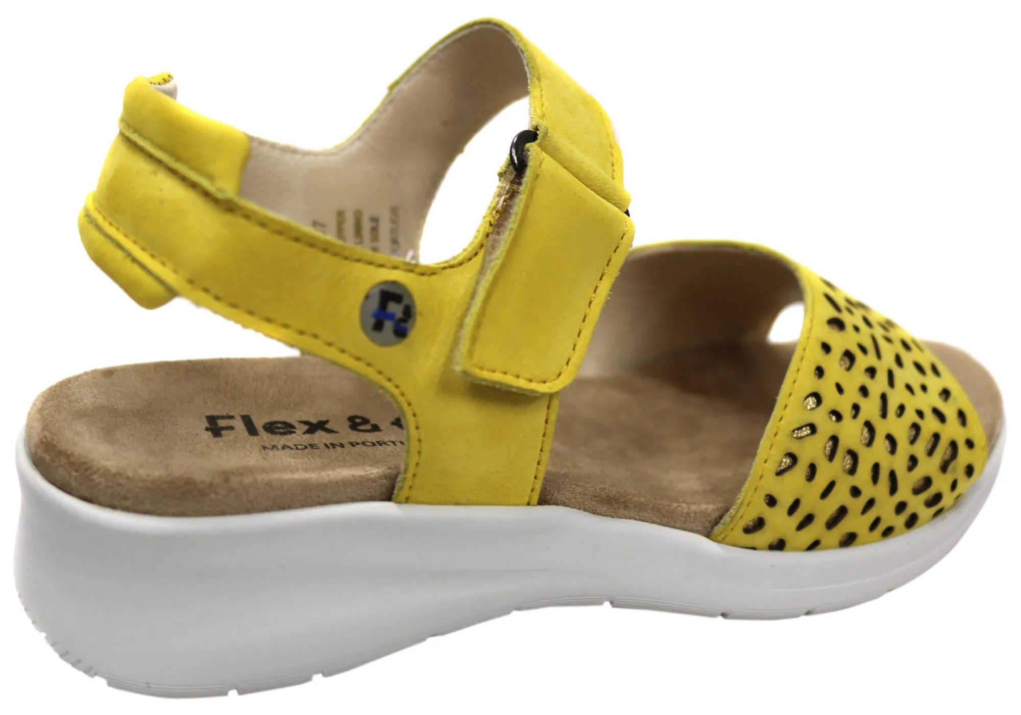 Flex & Go Breza Womens Comfortable Leather Sandals Made In Portugal