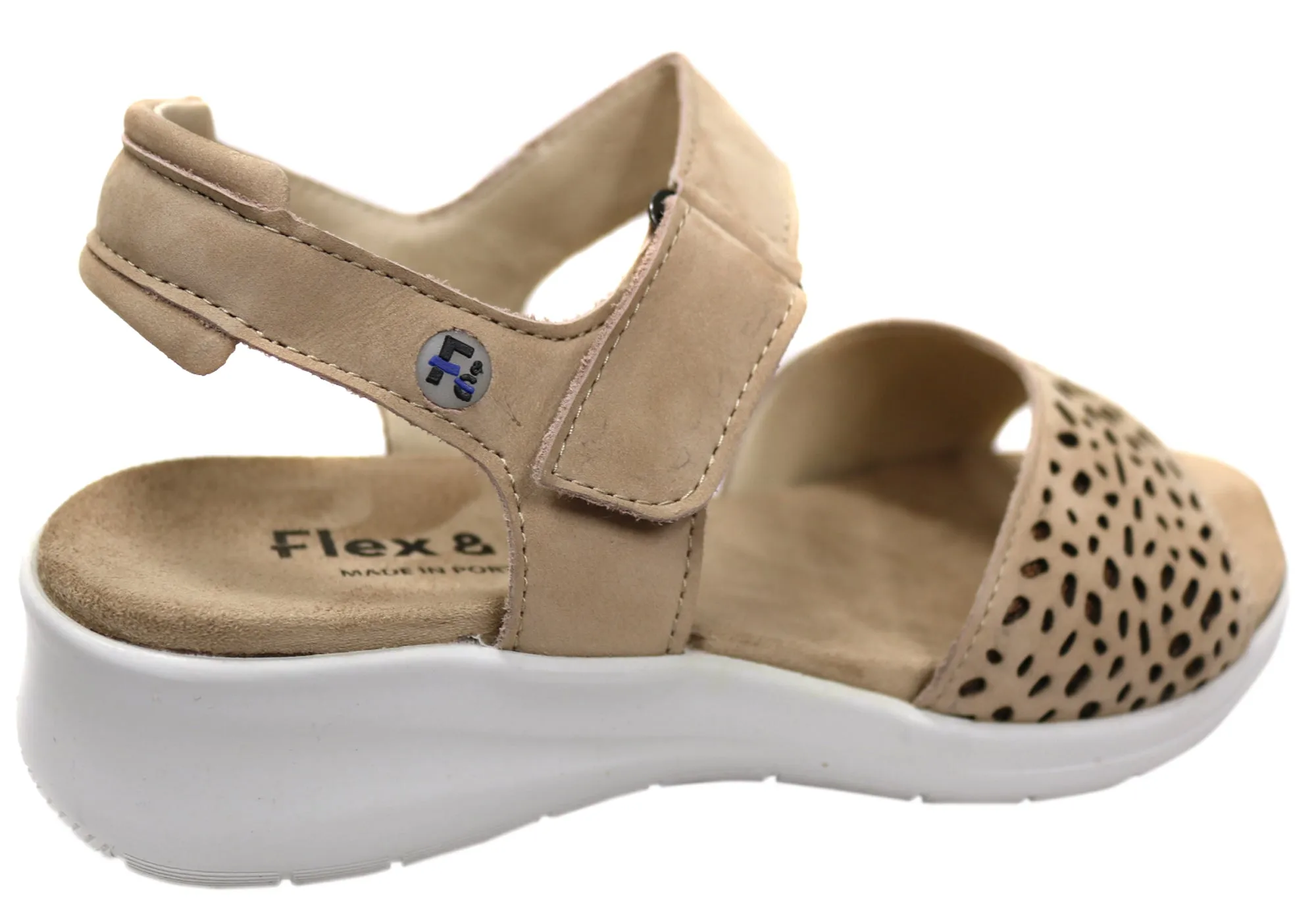 Flex & Go Breza Womens Comfortable Leather Sandals Made In Portugal