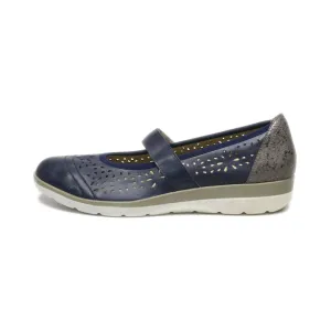 Footflexx Ballerinas Leather Blue Colour For Women