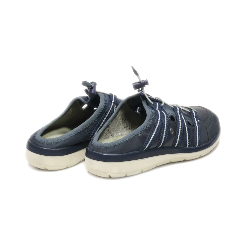 Footflexx Slip Ons Leather Blue Colour For Women