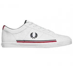 Fred Perry Baseline Perf Leather White Trainers