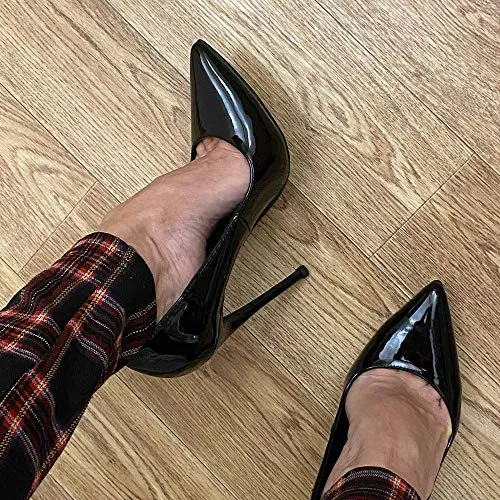 GENSHUO Women Fashion Pointed Toe High Heel Pumps Sexy Slip On Stiletto Party Shoes