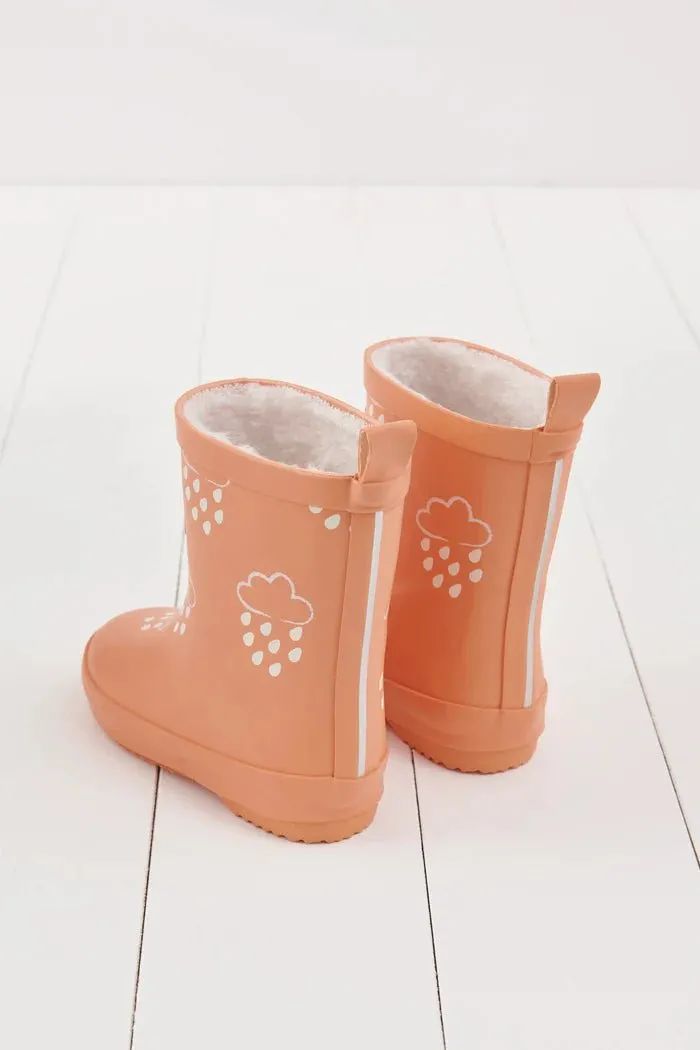 Grass & Air: Volcanic Orange Colour-Changing Kids Wellies