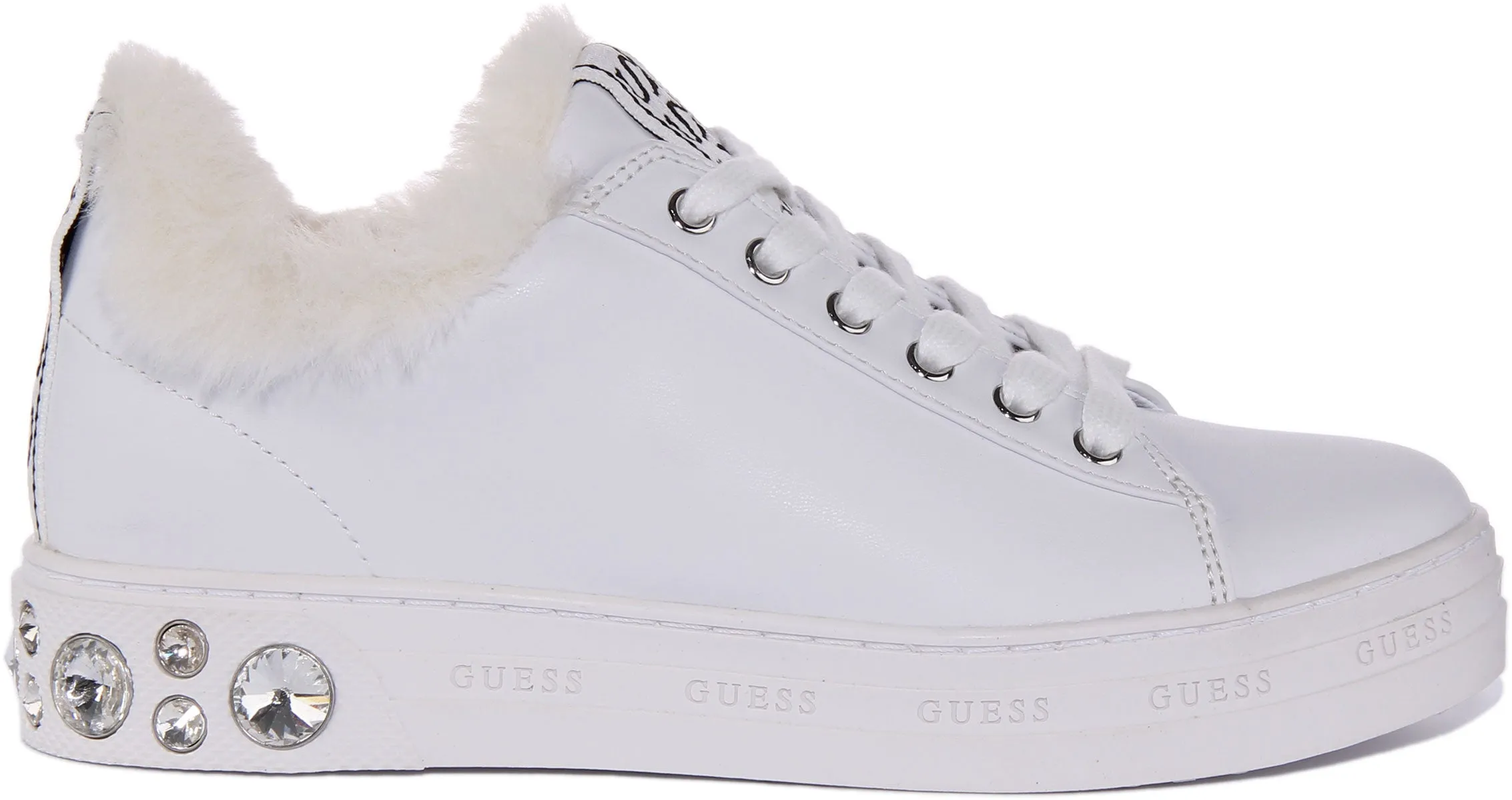 Guess Rivet In White For Women