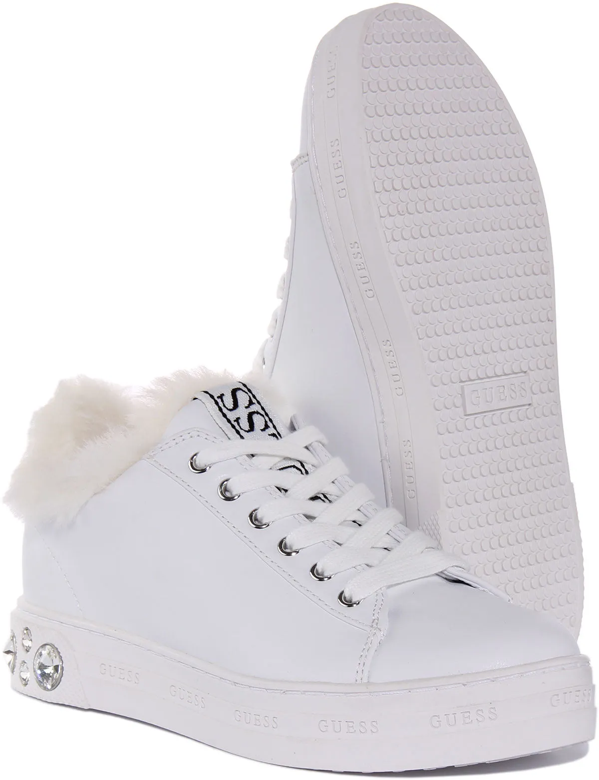 Guess Rivet In White For Women