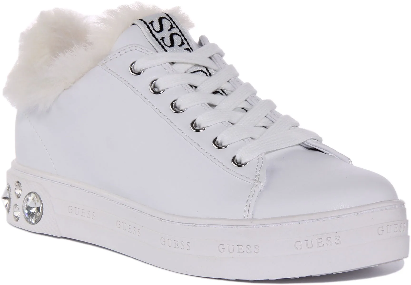 Guess Rivet In White For Women