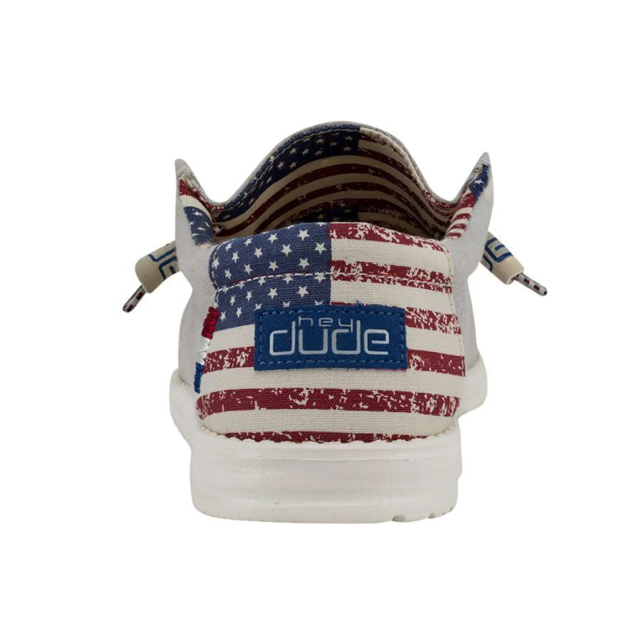 HEY DUDE MEN'S WALLY PATRIOTIC OFF WHITE - 400011K1