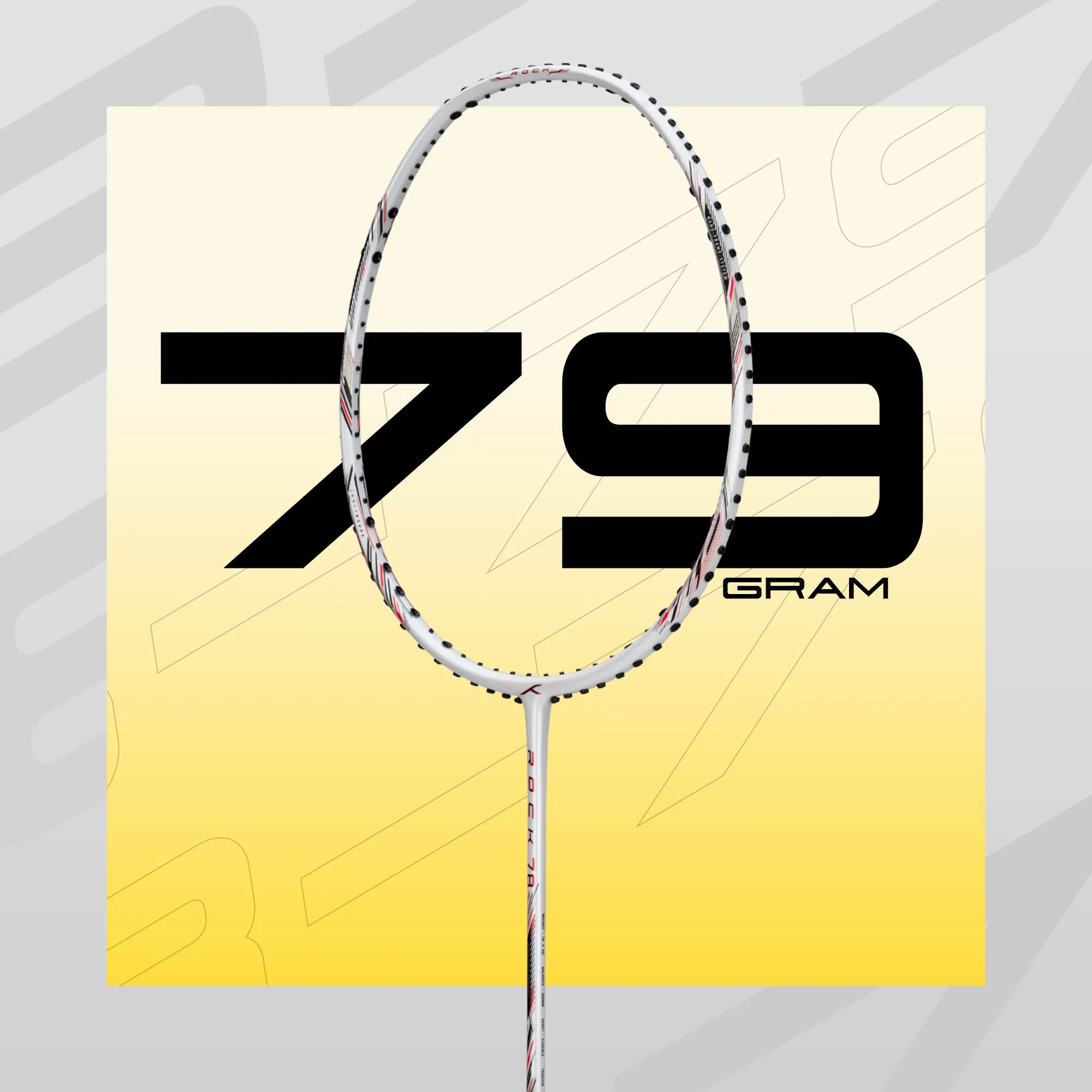 Hundred ROCK 78 Unstrung Badminton Racquet (White)