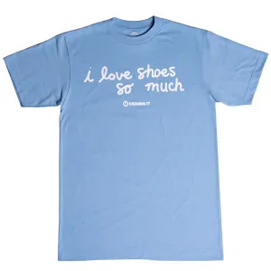 I Love Shoes So Much Tee (Carolina/Wht)