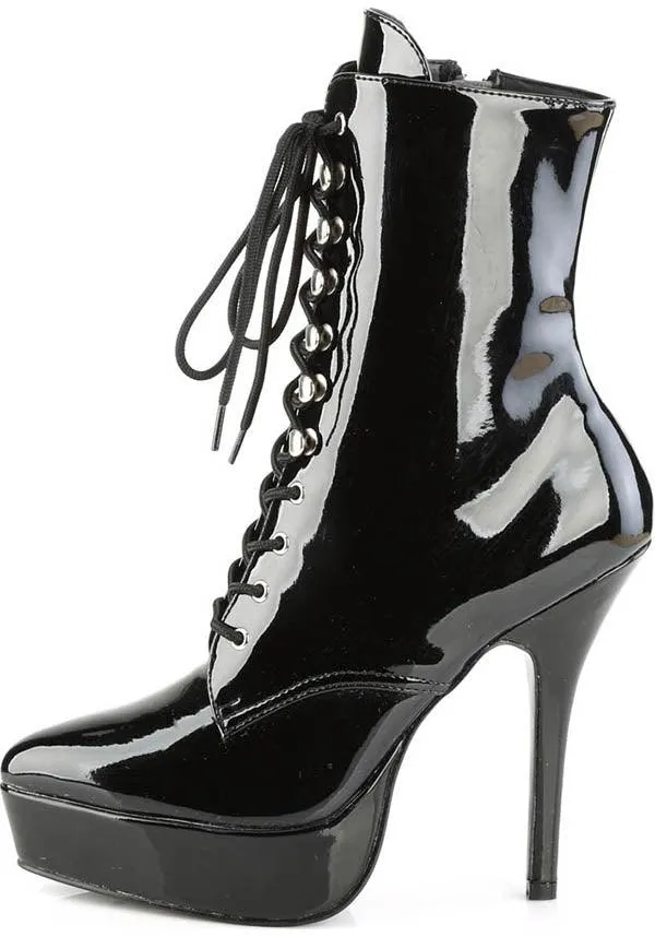 INDULGE-1020 [Black Patent] | PLATFORM HEELS [PREORDER]