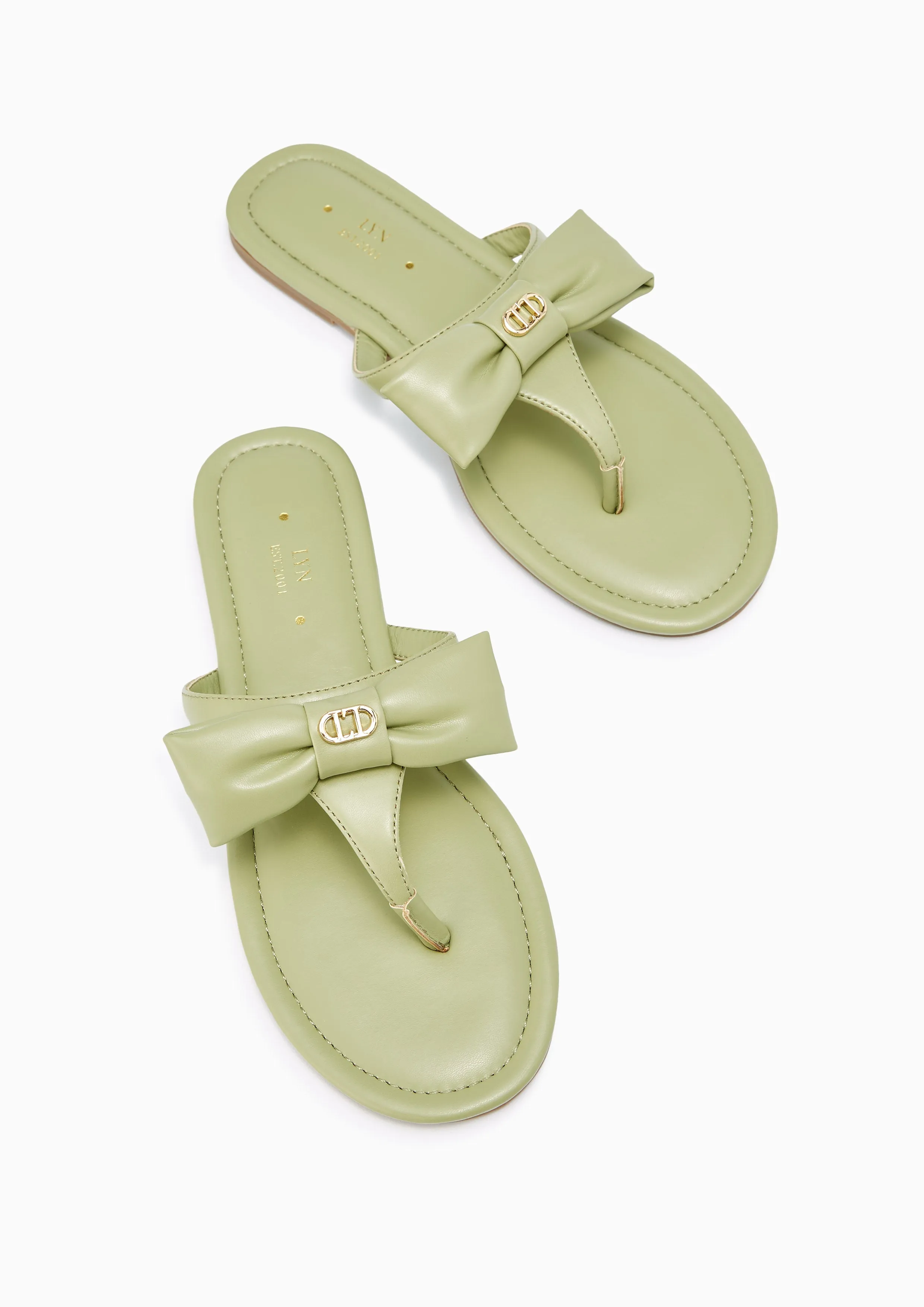 Ivy Flat Sandals - Green