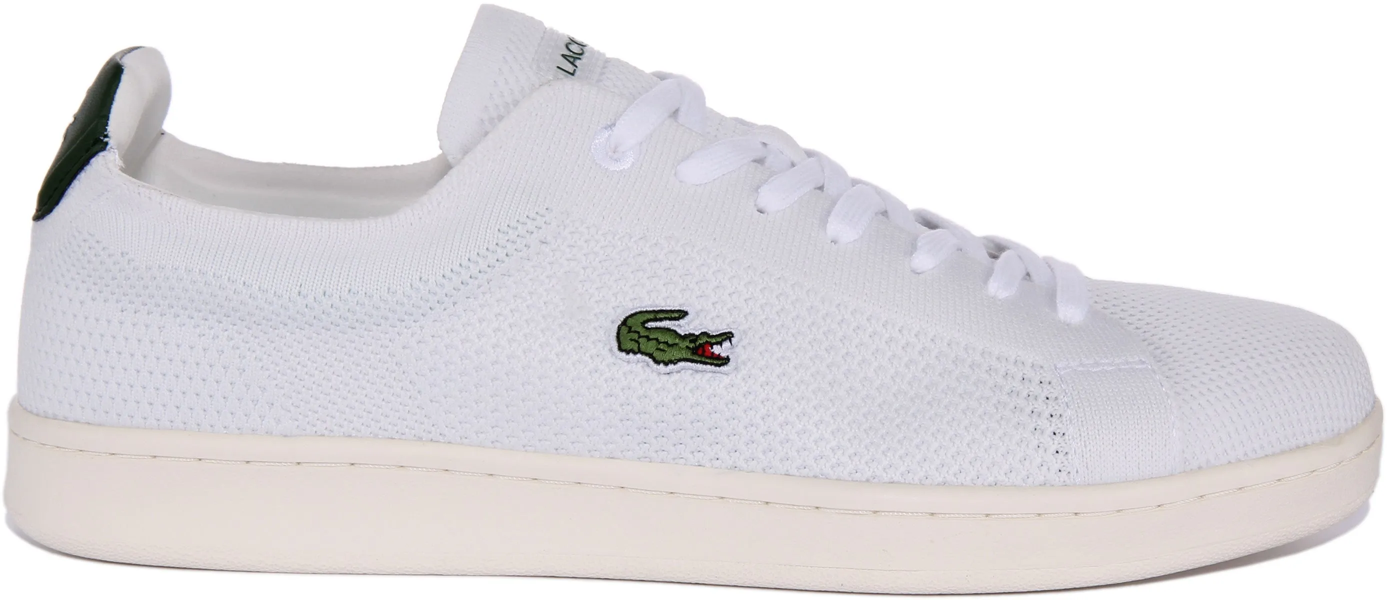 Lacoste Carnaby Piquee In White Green For Men