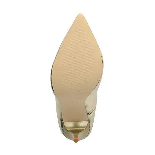 Ladies High Heel Pointed Contrast Smart Court Shoes